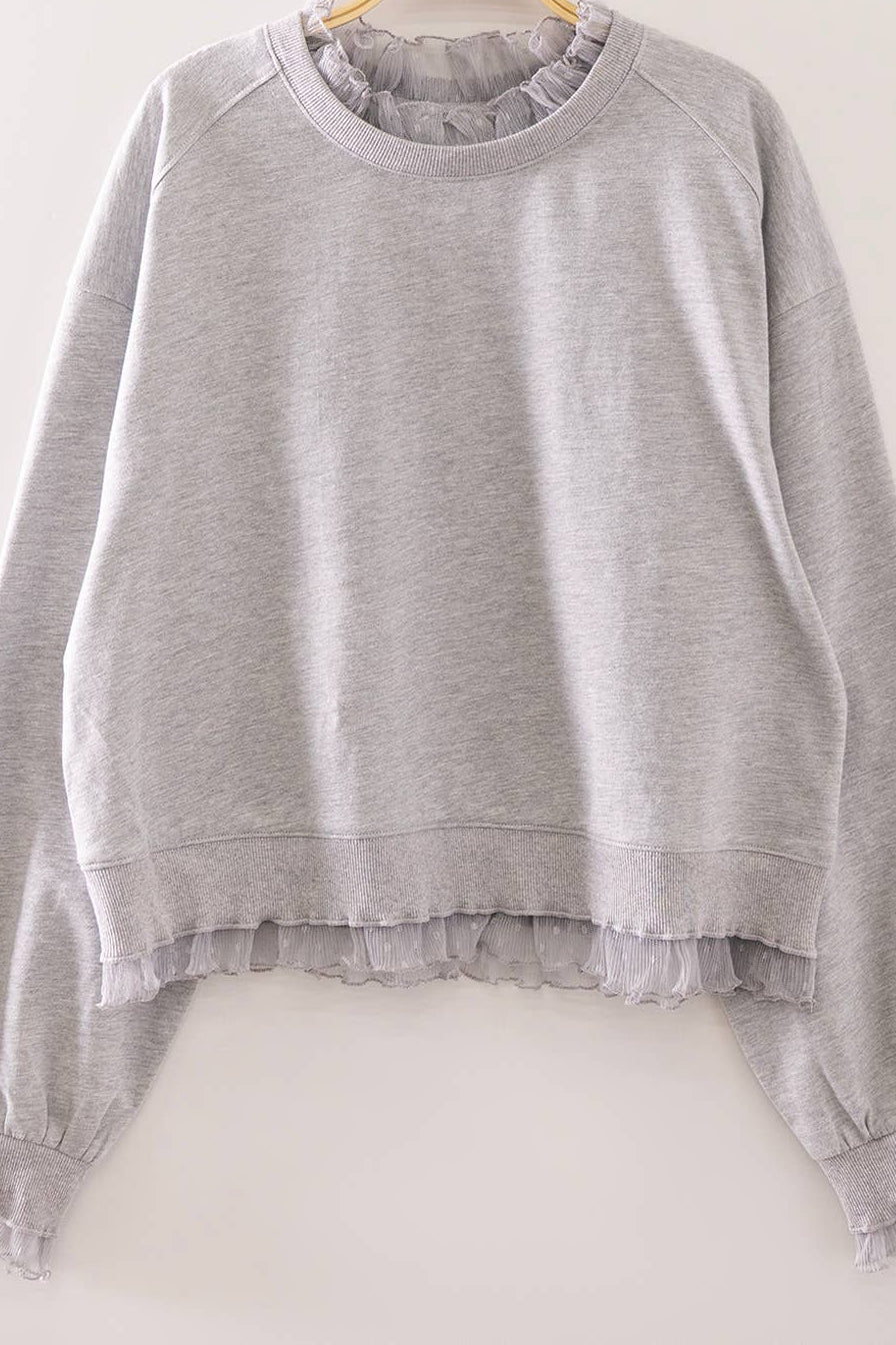 Lace Layered Sweatshirt