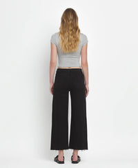 HIGH RISE BLACK CROP WIDE LEG  Black / 28