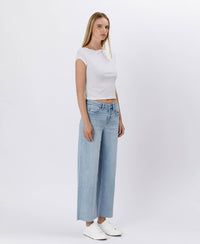 HIGH RISE WIDE LEG JEANS in Vintage Blue