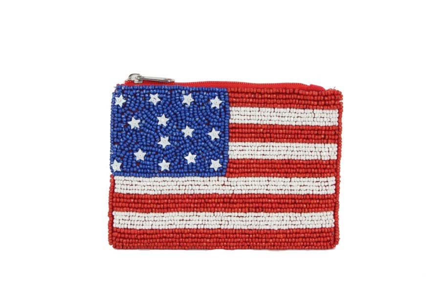  American USA Flag Theme Ladies Coin Purse