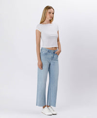 HIGH RISE WIDE LEG JEANS in Vintage Blue
