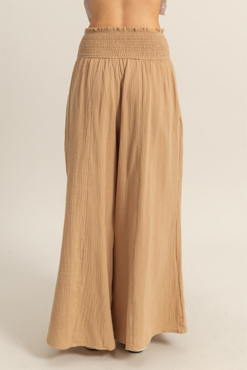 High Waist Gauzy Wide Leg Work or Play Pants
