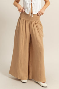High Waist Gauzy Wide Leg Work or Play Pants