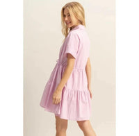Poplin Comfort Peplum Dress