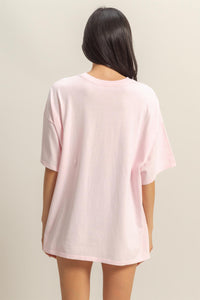 Oversized Mineral Wash Boyfriend Style Tops