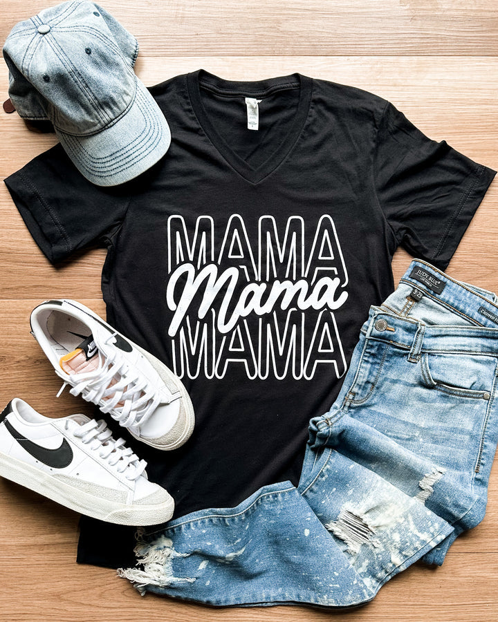 Bold MAMA V-neck T-shirt