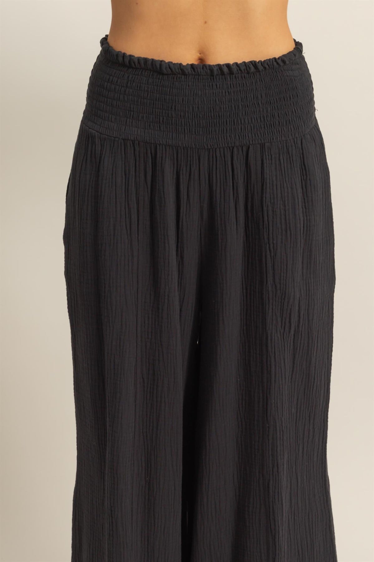 High Waist Gauzy Wide Leg Work or Play Pants
